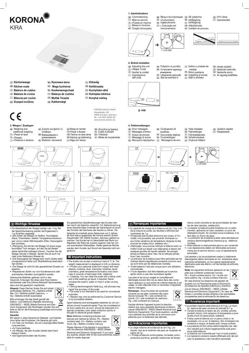 Page n°1 - Mode d'emploi Korona Kira 70213