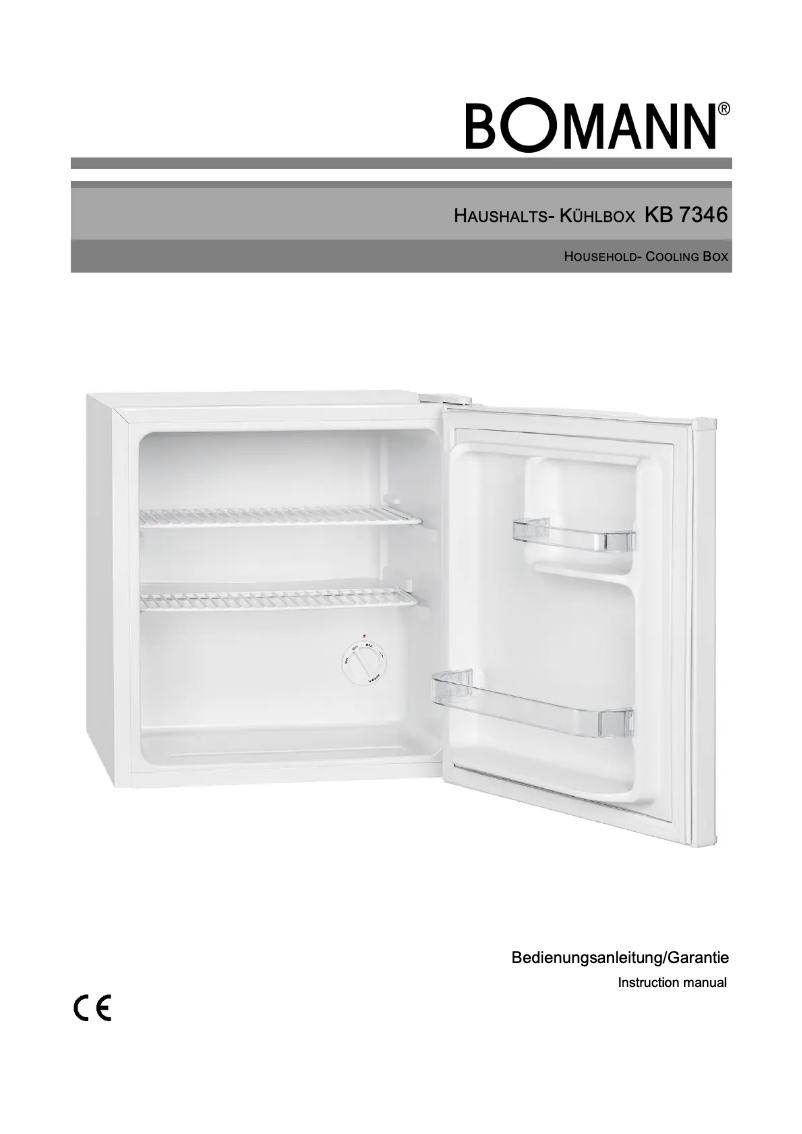 Page 1 de la notice Manuel utilisateur Bomann KB 7346