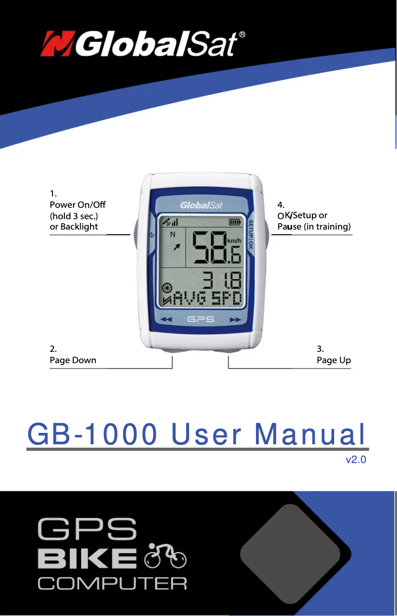 Page n°1 - Manuel utilisateur GlobalSat GB-1000