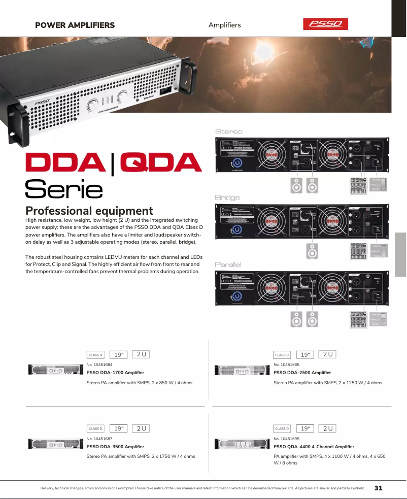 Page n°1 - Catalogue PSSO DDA-1700