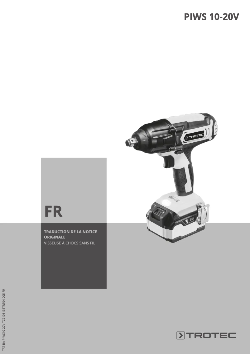 Image de la première page du manuel de l'appareil PIWS 10-20V