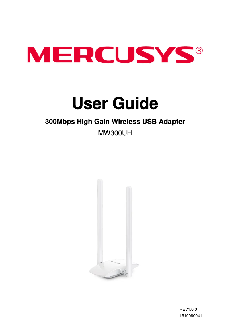 Page n°1 - Manuel utilisateur Mercusys MW300UH
