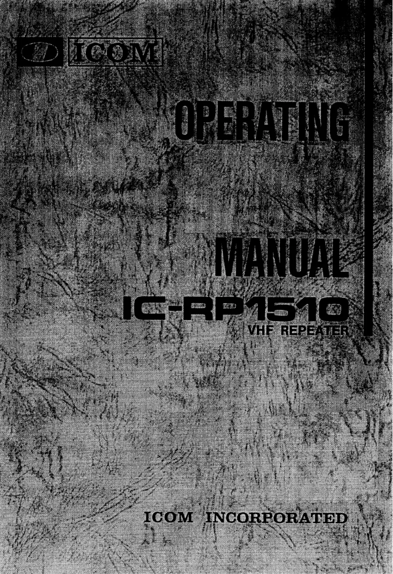 Page n°1 - Manuel utilisateur ICOM IC-RP1510
