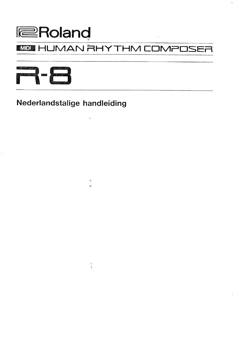 Page n°1 - Manuel utilisateur Roland R-8