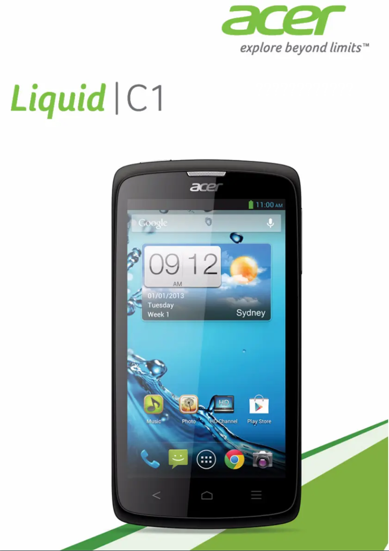 Page n°1 - Manuel utilisateur Acer Liquid C1 I110