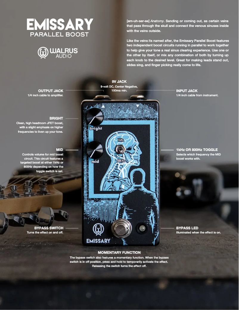 Image de la première page du manuel de l'appareil Emissary