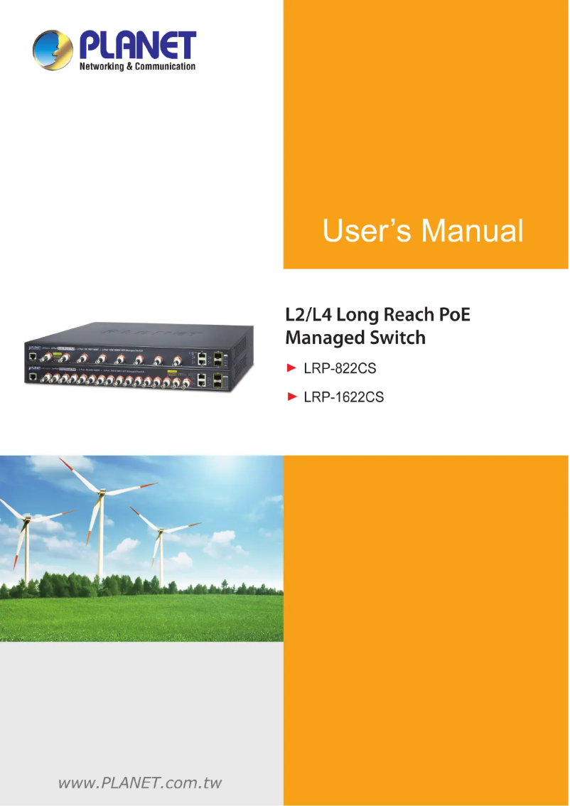 Page n°1 - Manuel utilisateur Planet LRP-822CS