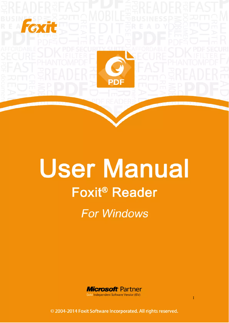 Page 1 de la notice Manuel utilisateur Foxit Reader 7.0