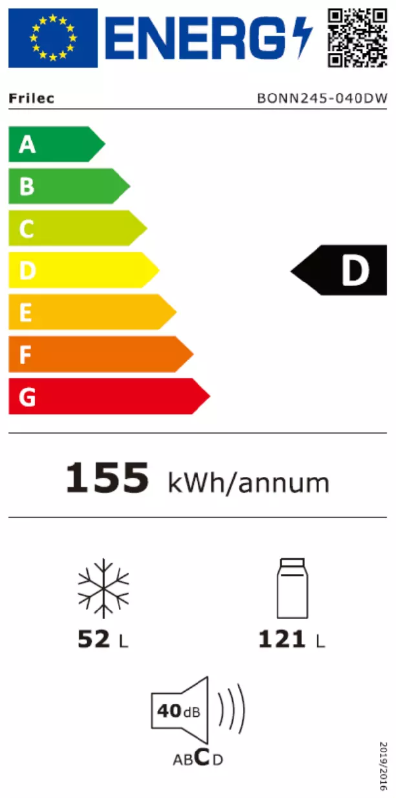 Image de la première page du manuel de l'appareil BONN245-040DW