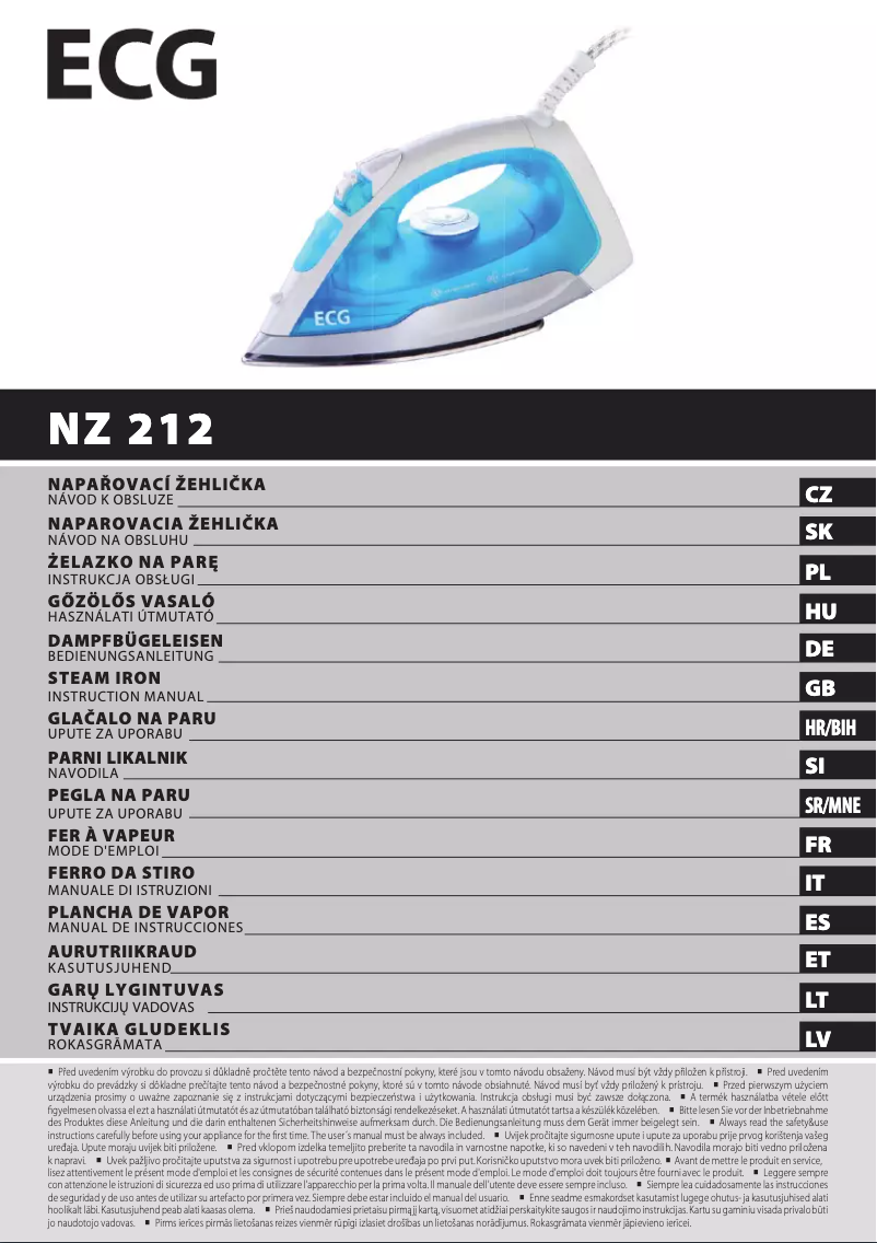 Página 1 del manual Manual de usuario ECG NZ 212