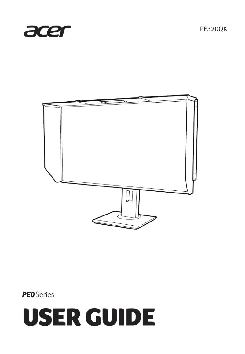 Imagen de la primera página del manual del dispositivo PE320QK
