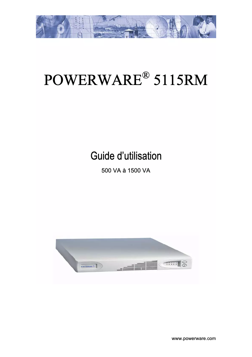 Page n°1 - Manuel utilisateur Eaton Powerware 5115 750i RM