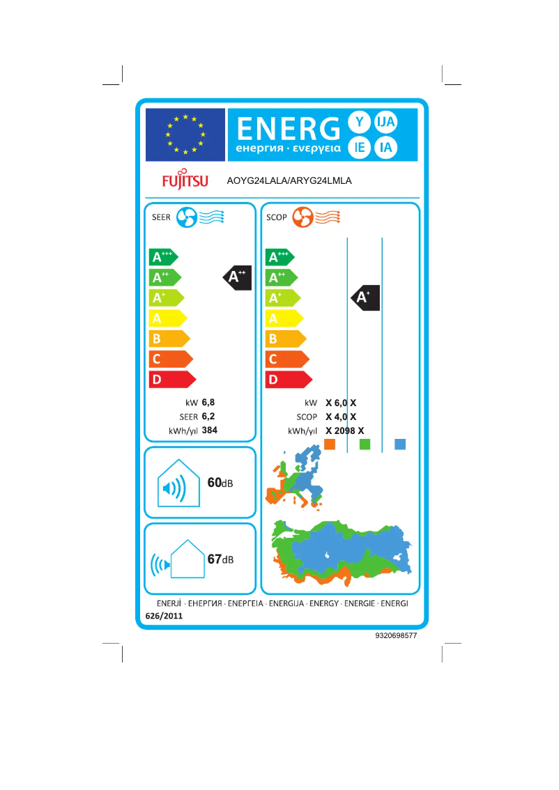 Image de la première page du manuel de l'appareil ARYG24LMLA