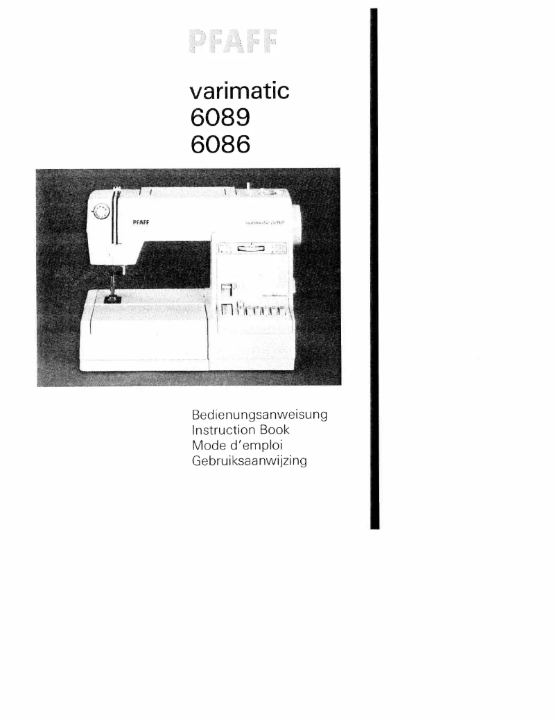 First page image of the manual for varimatic 6086