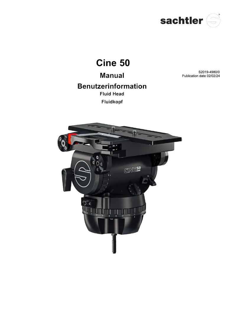 Página 1 del manual Manual de usuario Sachtler Cine 50