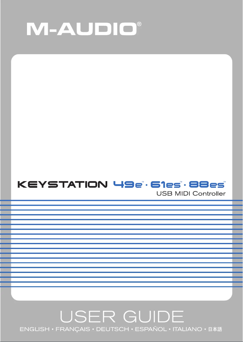Page n°1 - Manuel utilisateur M-Audio Keystation 88es