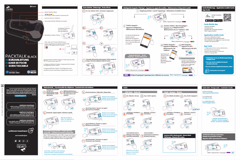 Page n°1 - Manuel utilisateur Cardo Packtalk Black
