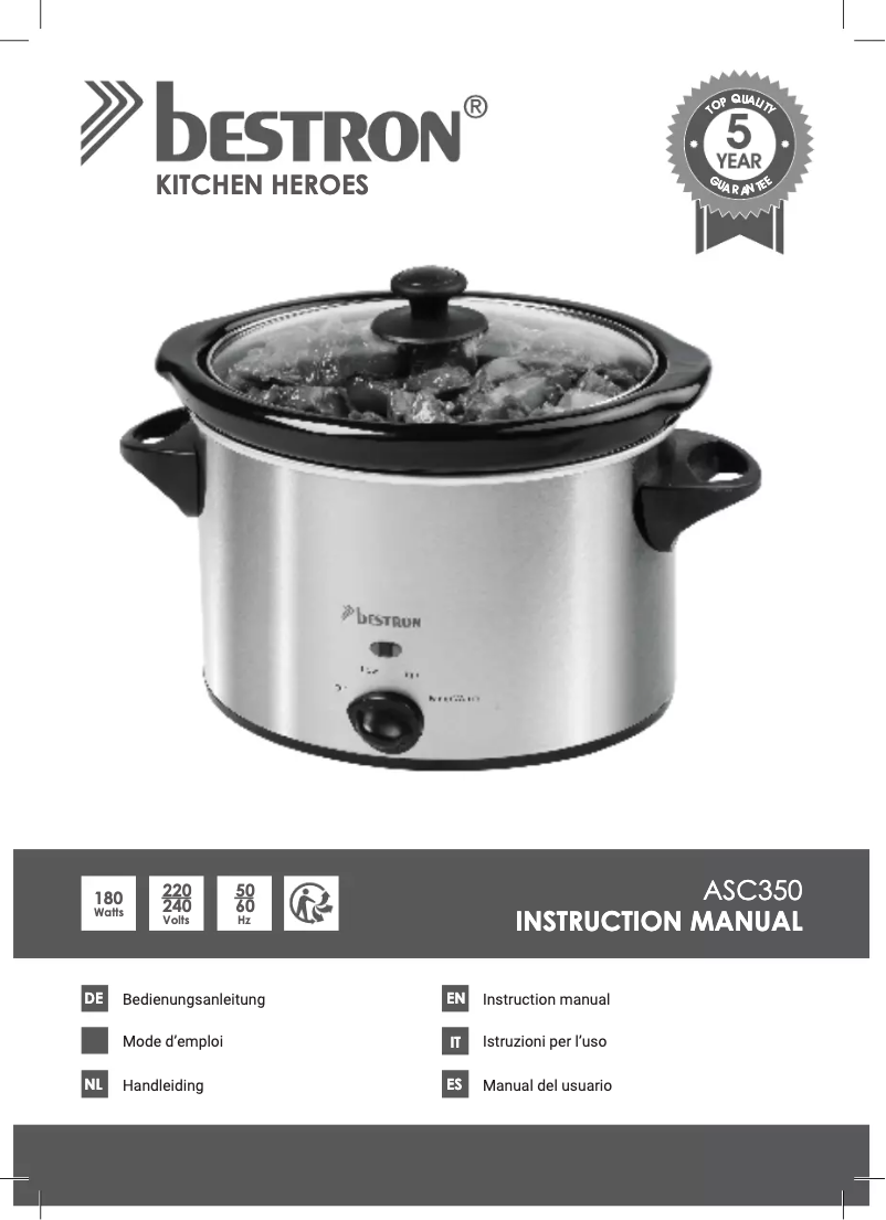 Image de la première page du manuel de l'appareil ASC350