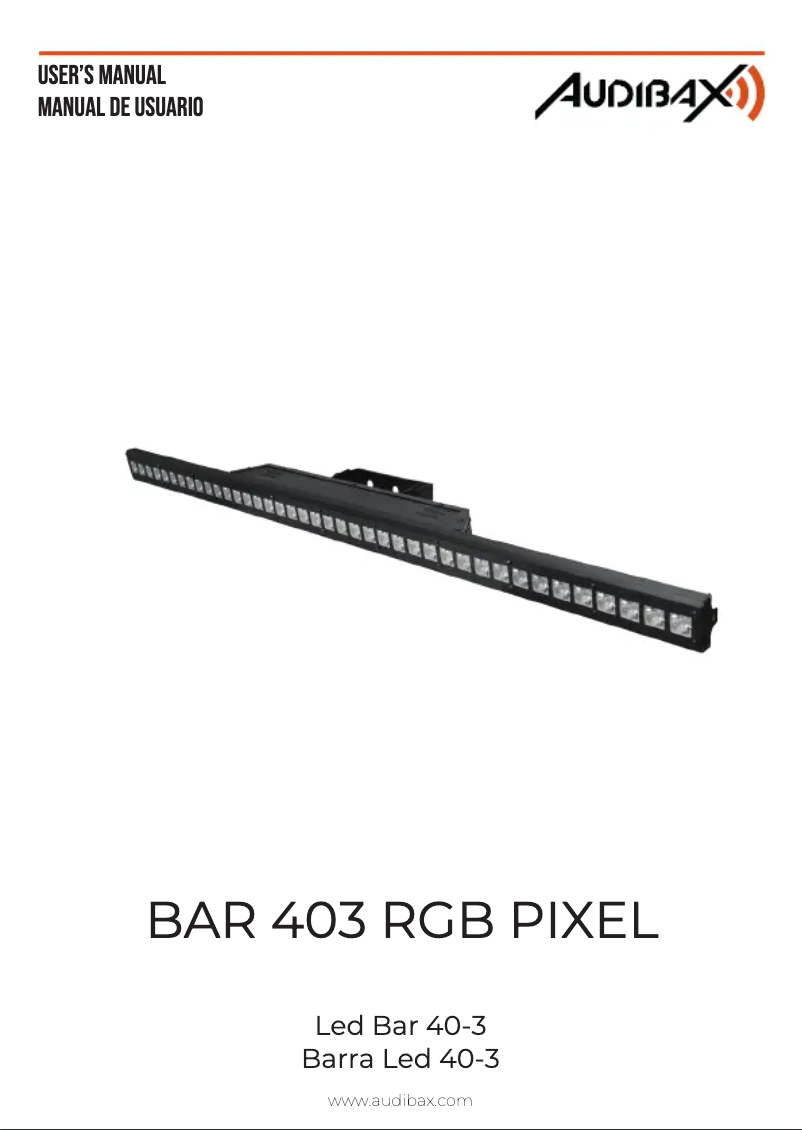 Image de la première page du manuel de l'appareil BAR 403 RGB PIXEL