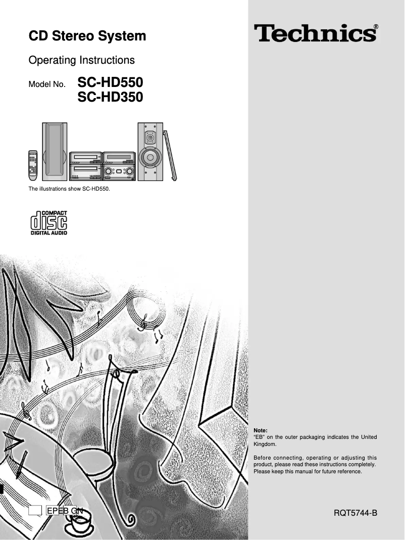 Page 1 de la notice Manuel utilisateur Panasonic SC-HD350