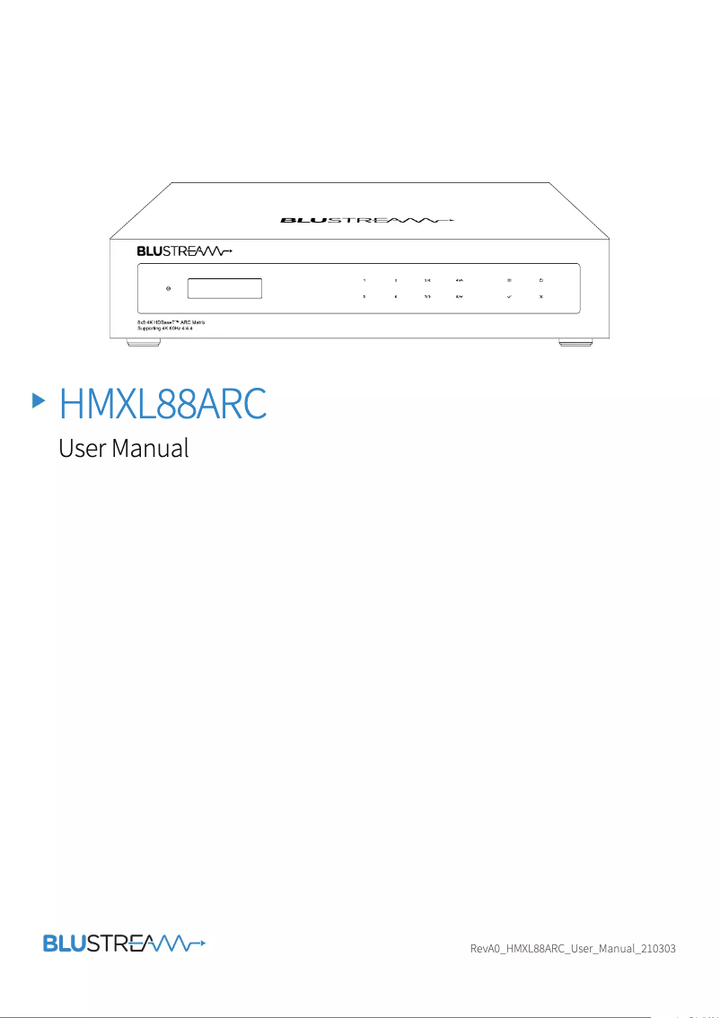 Page 1 de la notice Mode d'emploi Blustream HMXL66ARC