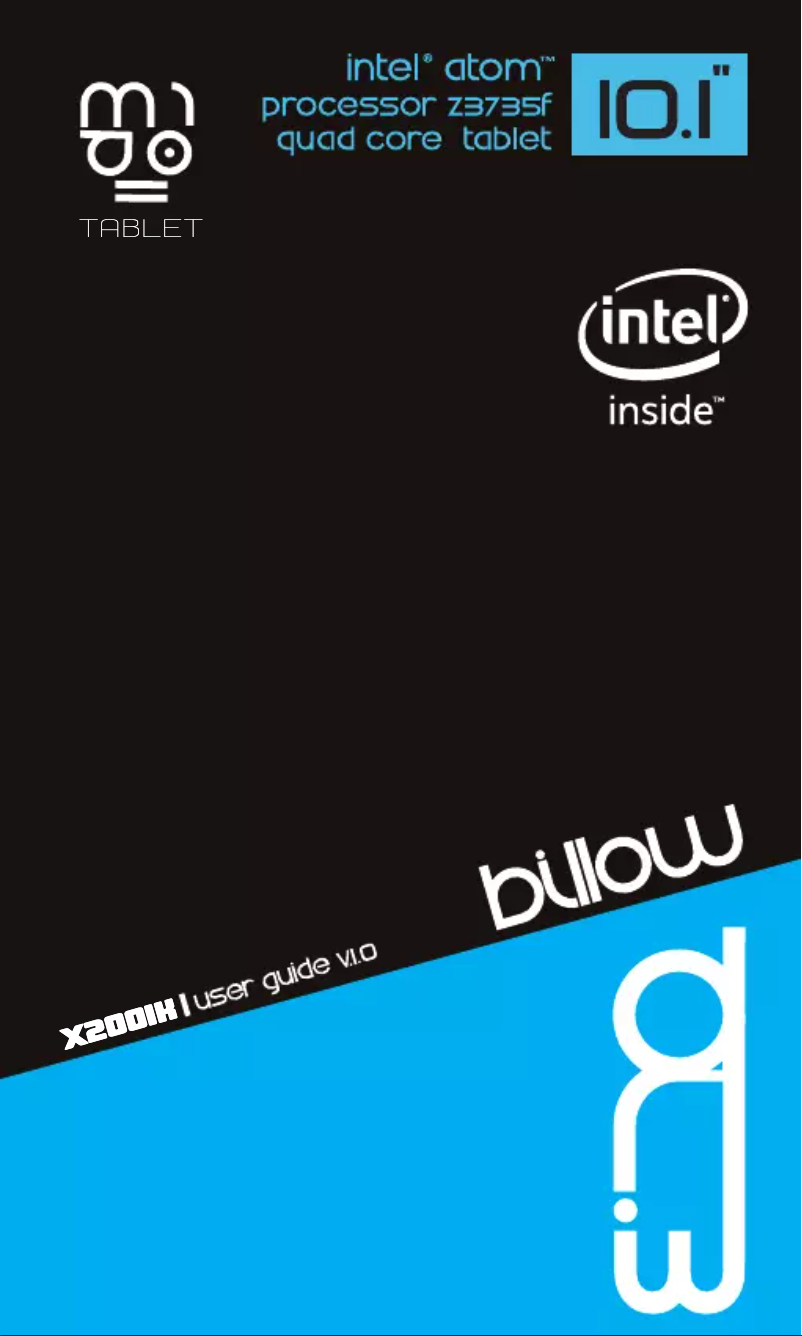 Page 1 de la notice Manuel utilisateur Billow X200IK