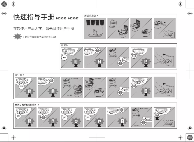 Image de la première page du manuel de l'appareil Avance Collection HD3087