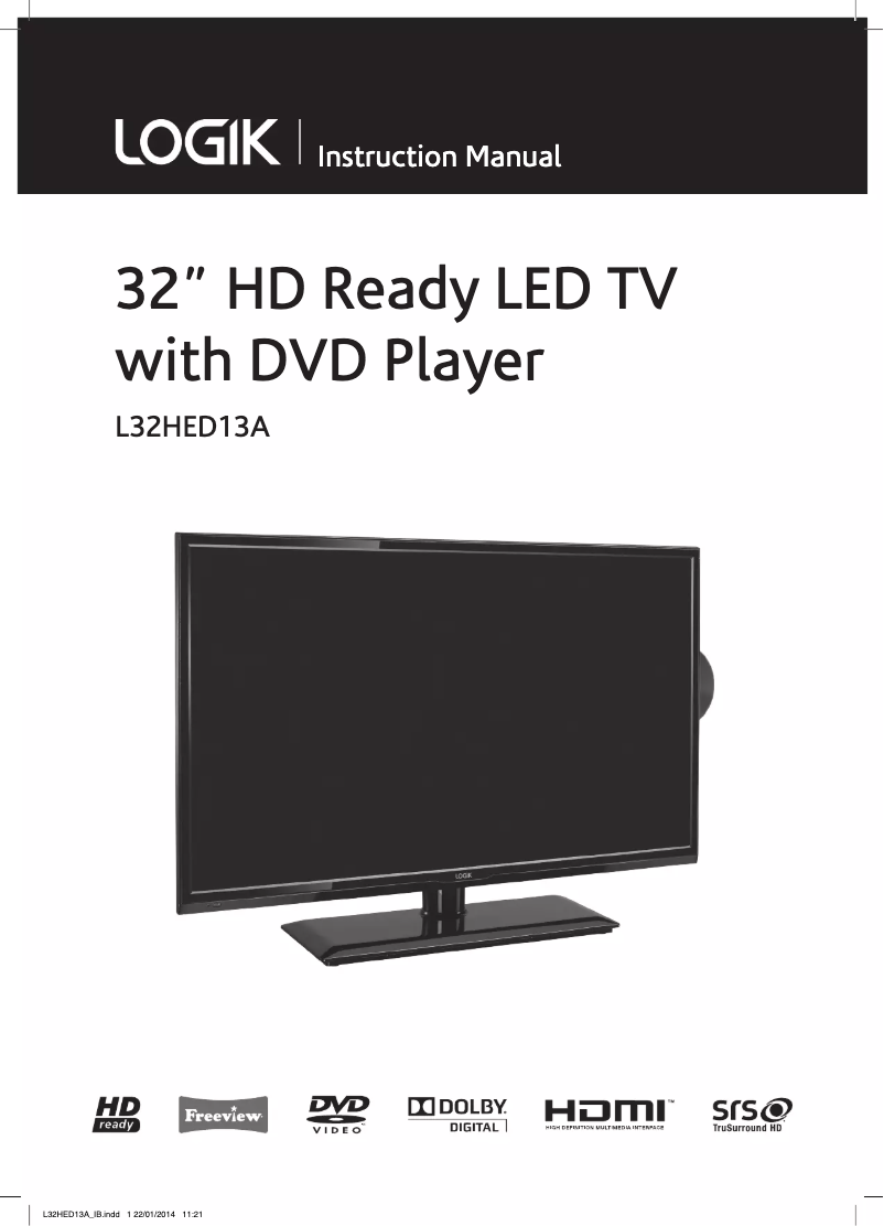 Página 1 del manual Manual de usuario Logik L32HED13A