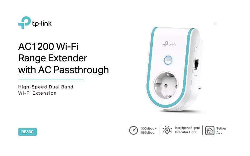 Page n°1 - Fiche technique TP-Link RE360