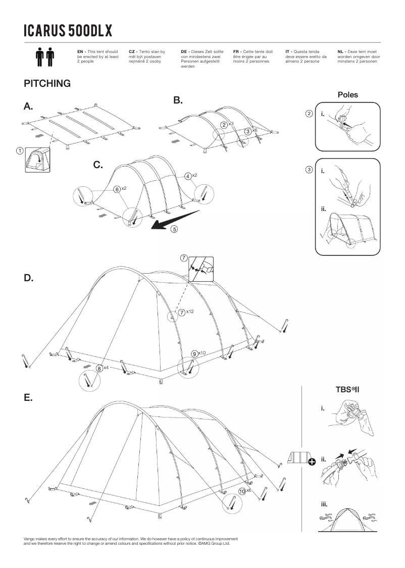 Image de la première page du manuel de l'appareil Icarus 500DLX