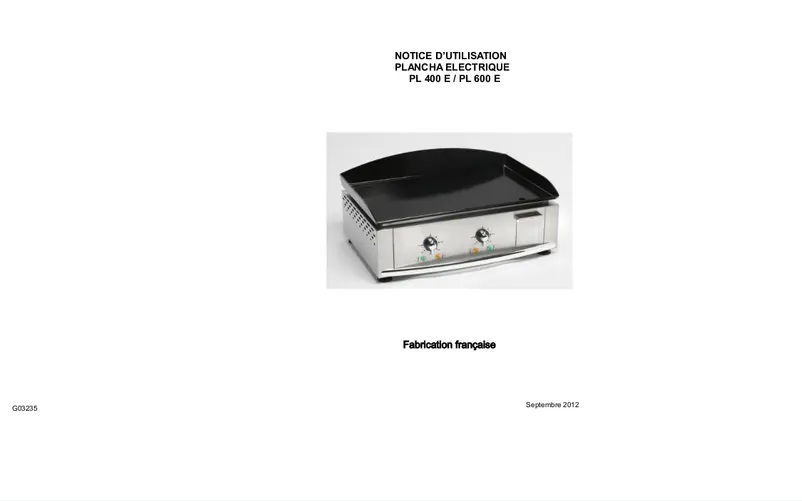 Image de la première page du manuel de l'appareil PL 600 E