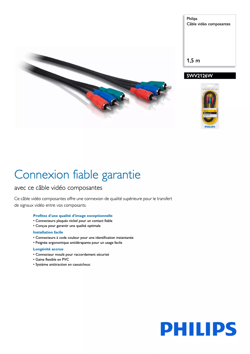 Page 1 de la notice Manuel utilisateur Philips SWV2126W