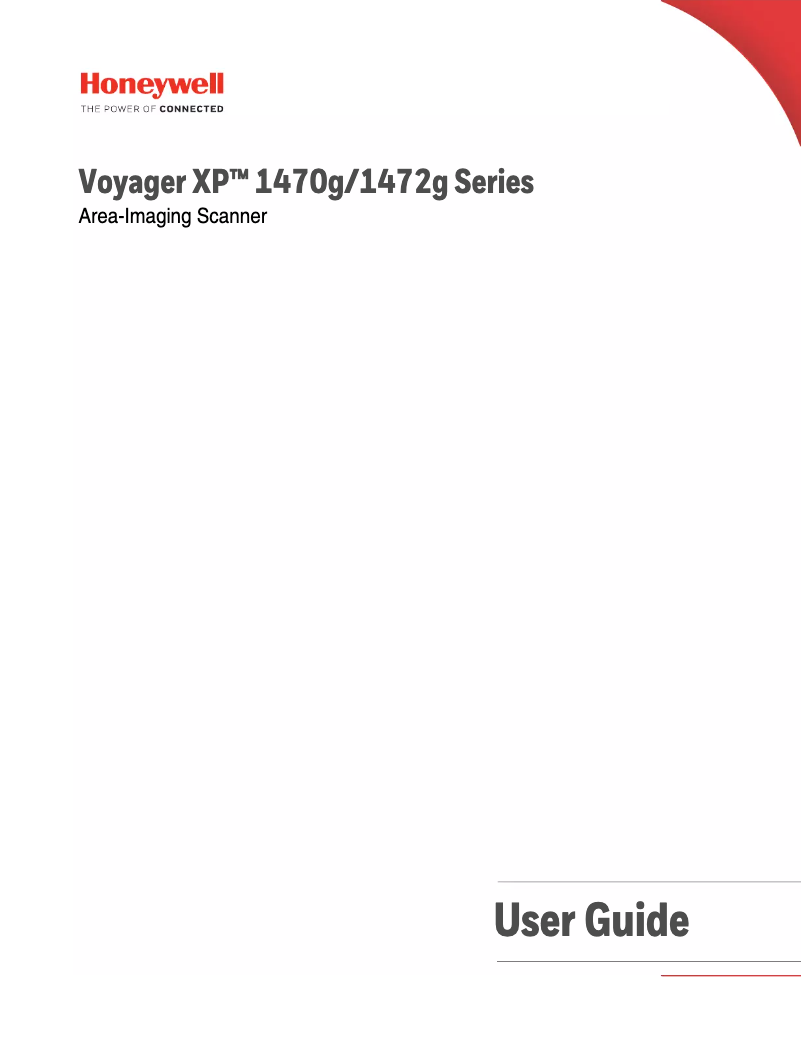 Page n°1 - Manuel utilisateur Honeywell Voyager XP 1472g