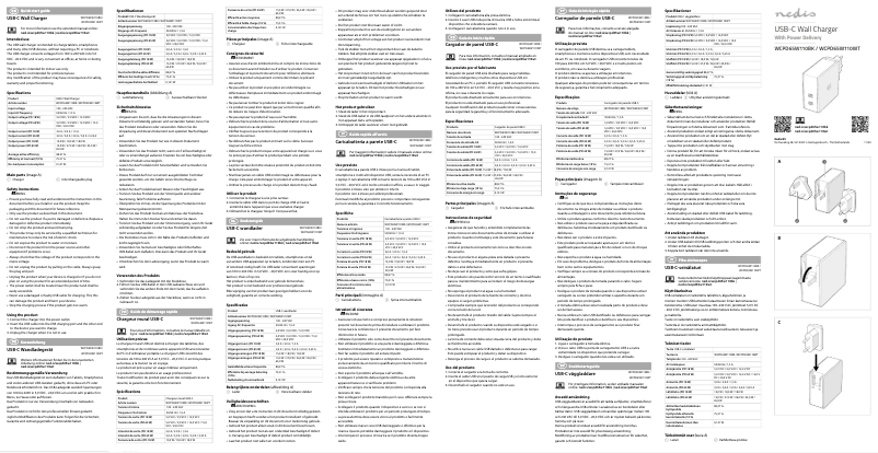 Page 1 de la notice Manuel utilisateur Nedis WCPD65W110BK