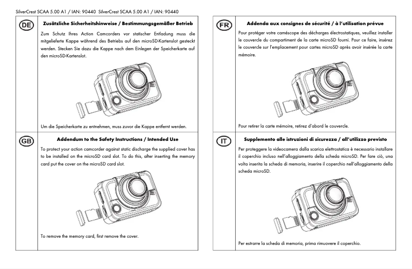 Image de la première page du manuel de l'appareil SCAA A1