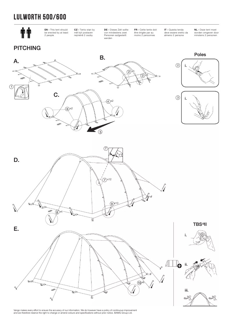 Página 1 del manual Manual de usuario Vango Lulworth 600