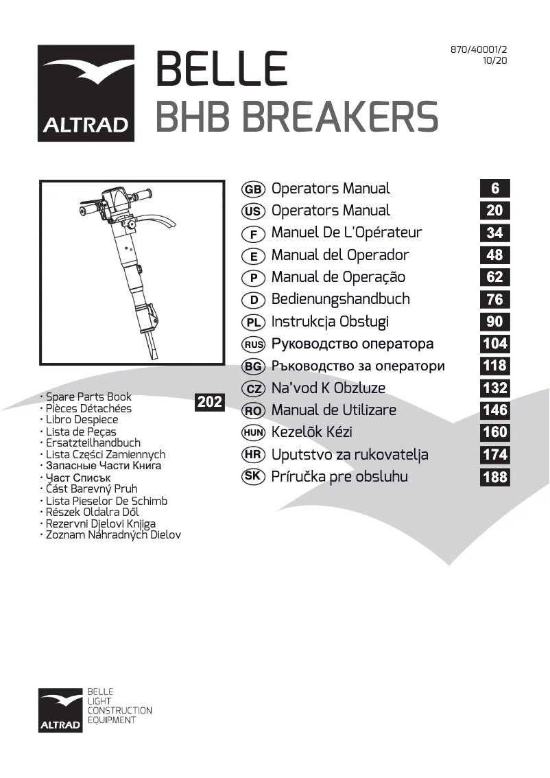 Page n°1 - Manuel utilisateur Altrad BELLE BHB 27