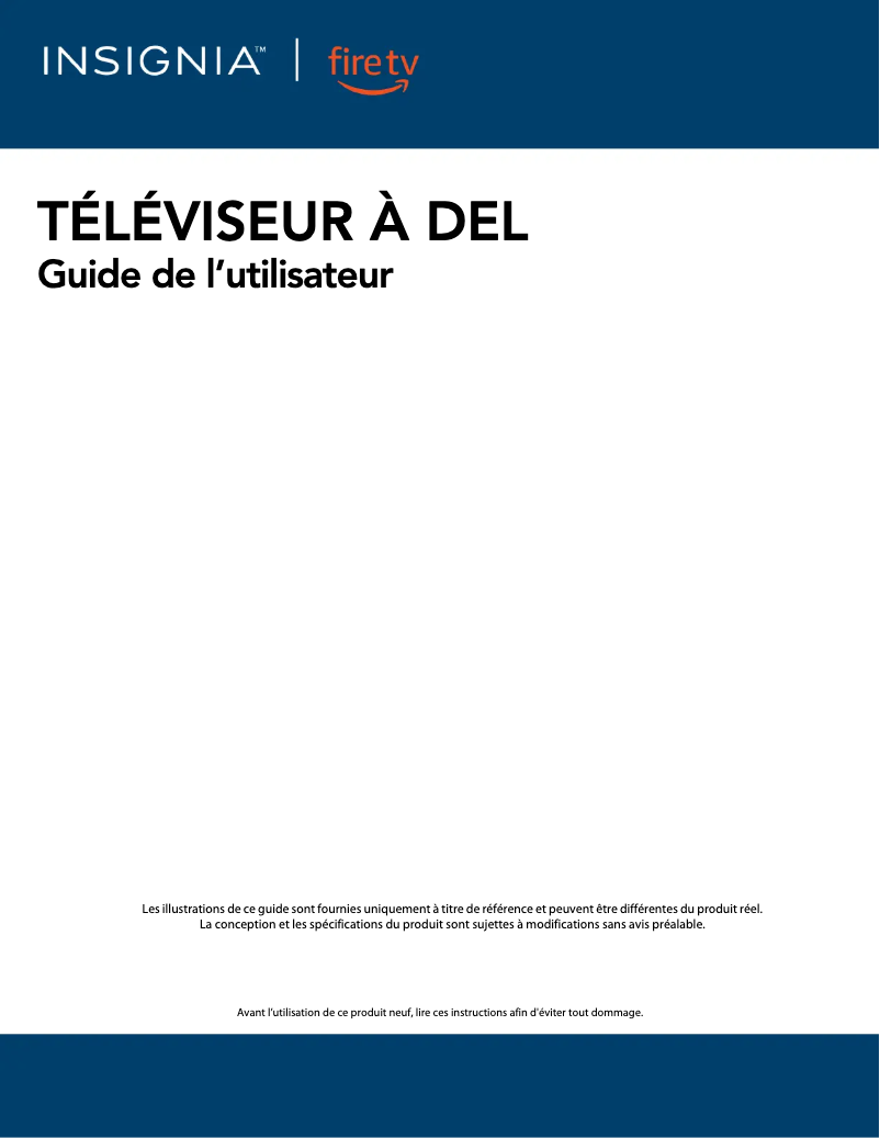 Page 1 de la notice Manuel utilisateur Insignia NS-32F201NA23