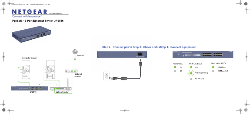 Page n°1 - Manuel utilisateur Netgear JGS516