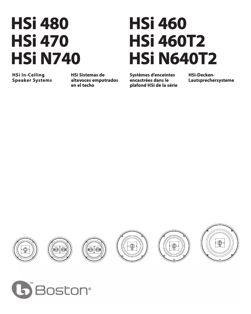 Page 1 de la notice Manuel utilisateur Boston Acoustics HSi 460T2