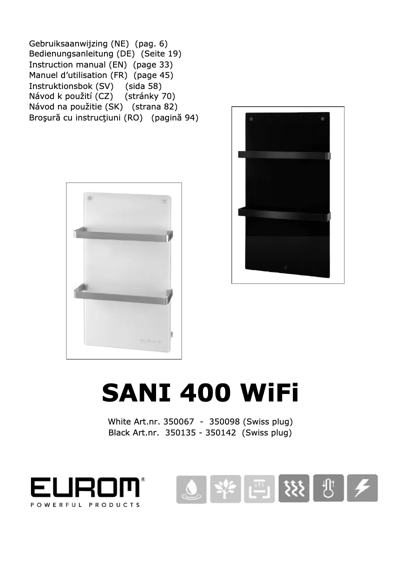 Image de la première page du manuel de l'appareil Sani 400 WiFi