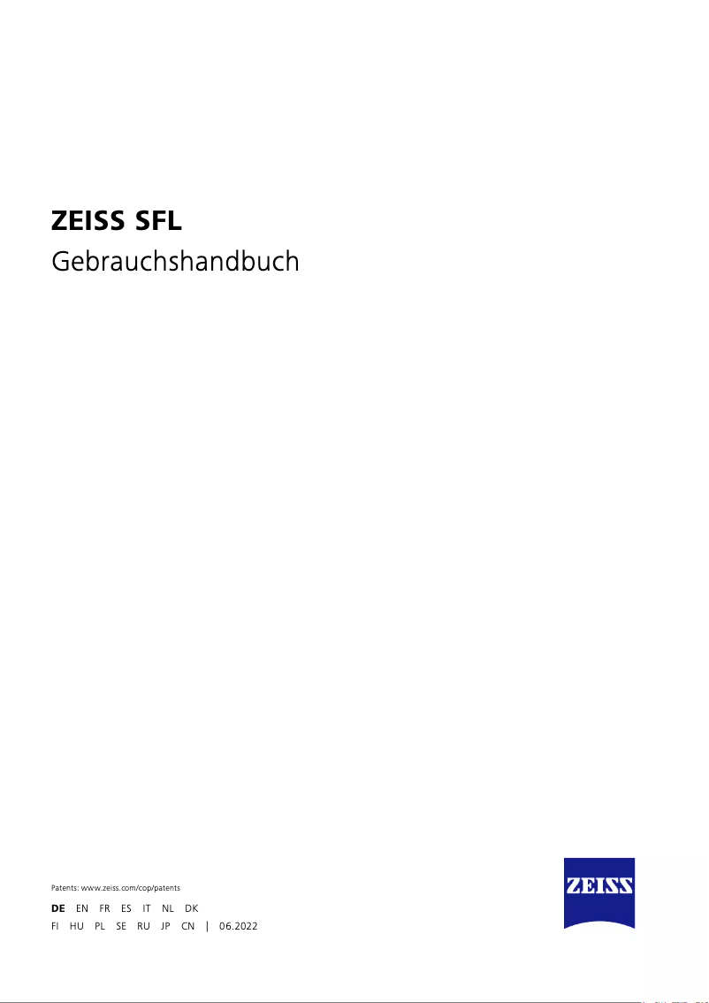 Page n°1 - Manuel utilisateur Zeiss Victory SFL 10x40