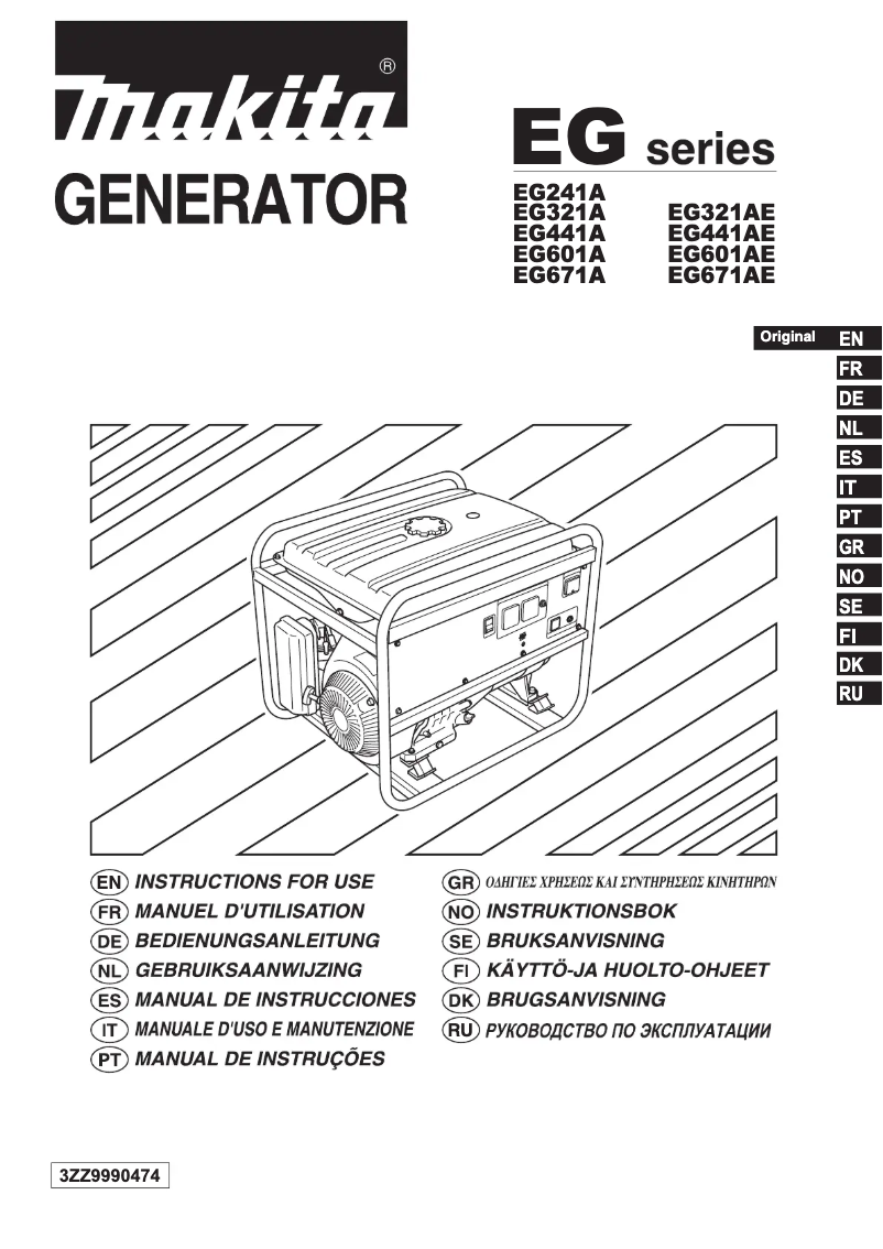 Página 1 del manual Manual de usuario Makita EG321A