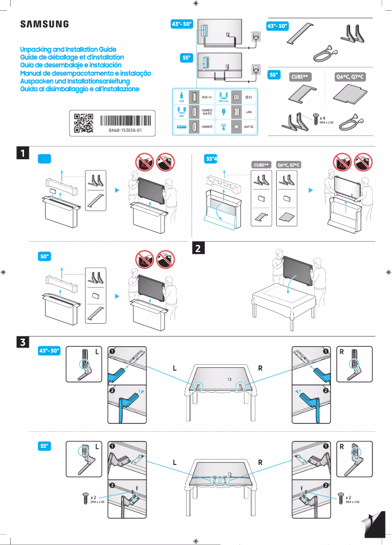 Page 1 de la notice Manuel utilisateur Samsung UE50CU8502K