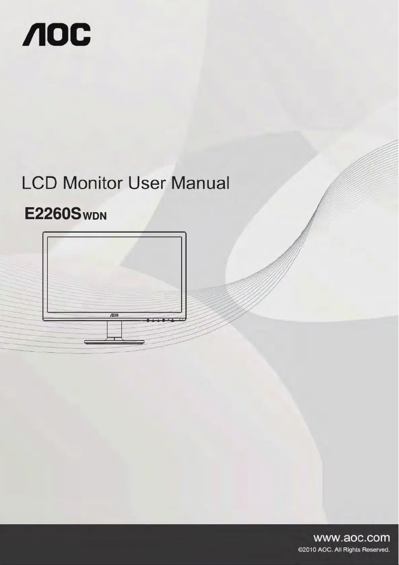 Page n°1 - Manuel utilisateur AOC E2260SWDN