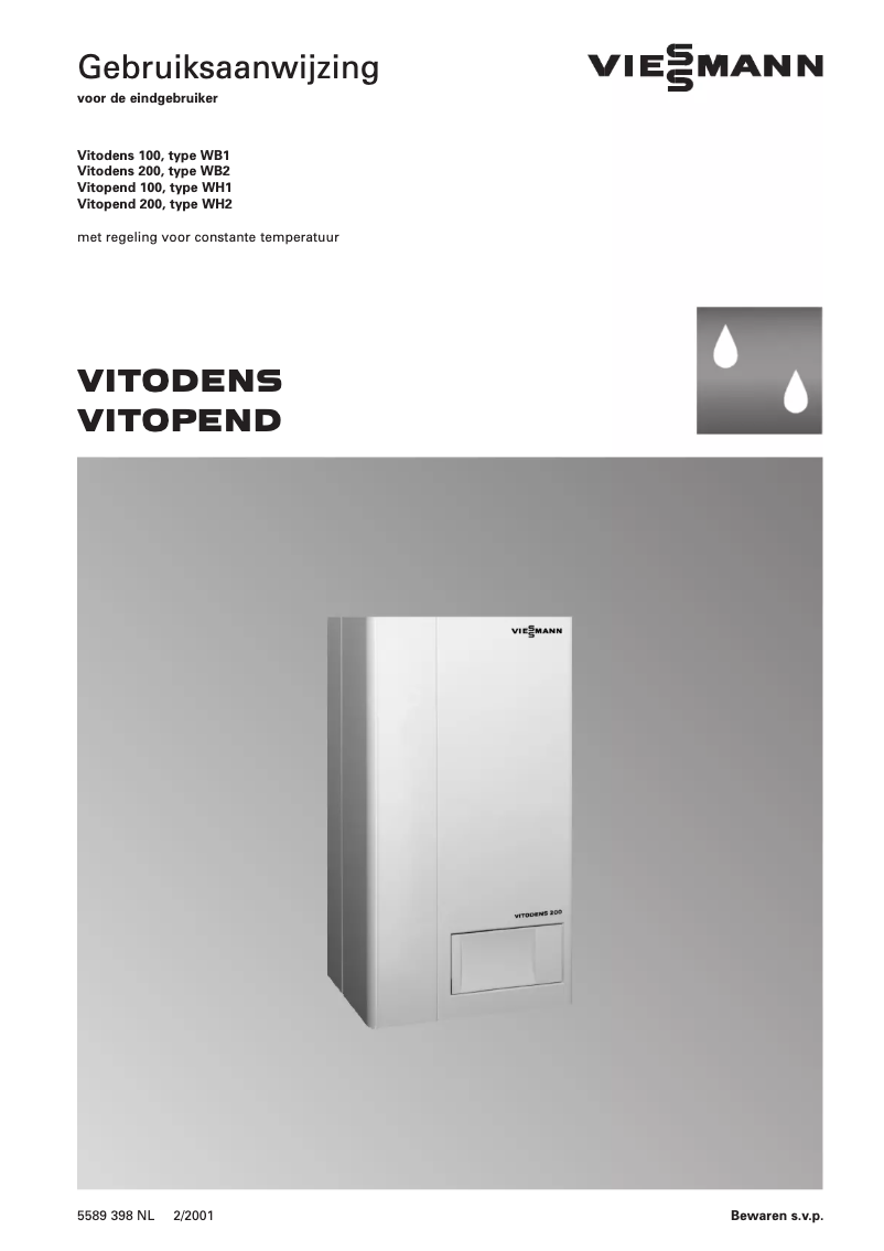 Image de la première page du manuel de l'appareil Vitopend 200 WH2