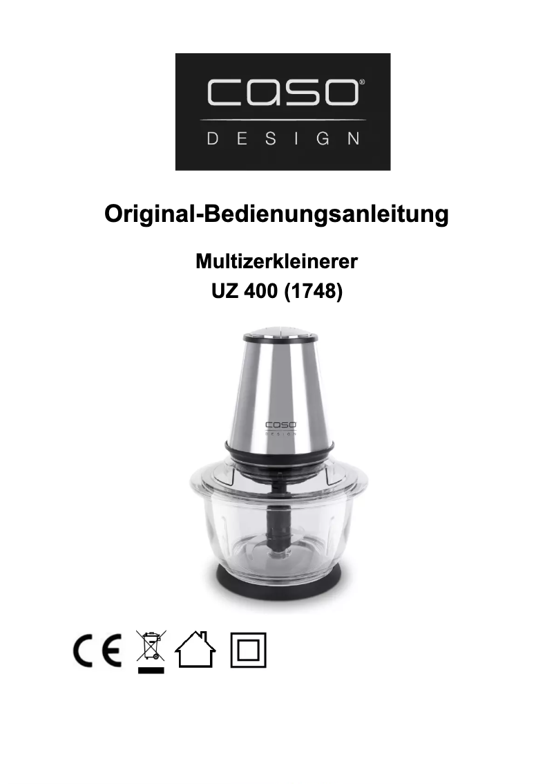 Page 1 de la notice Manuel utilisateur Caso UZ 400