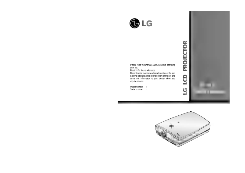 Página 1 del manual Manual de usuario LG RL-JA21