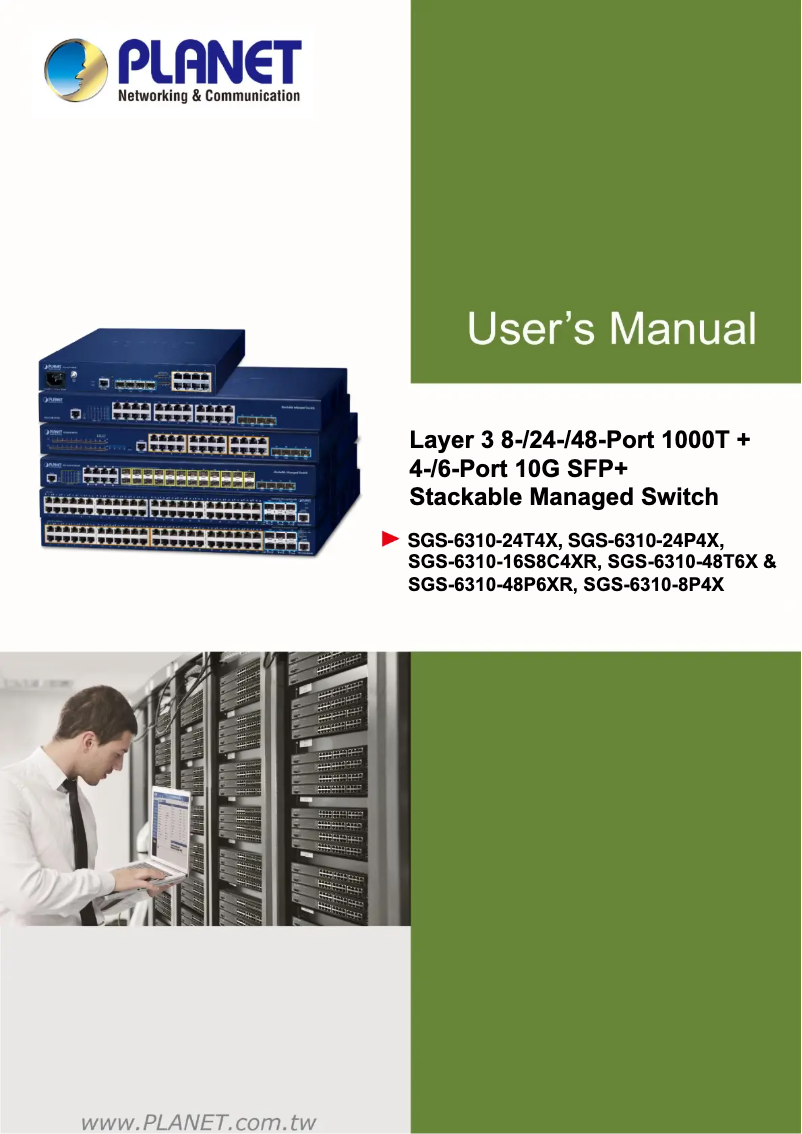 Image de la première page du manuel de l'appareil SGS-6310-24P4X