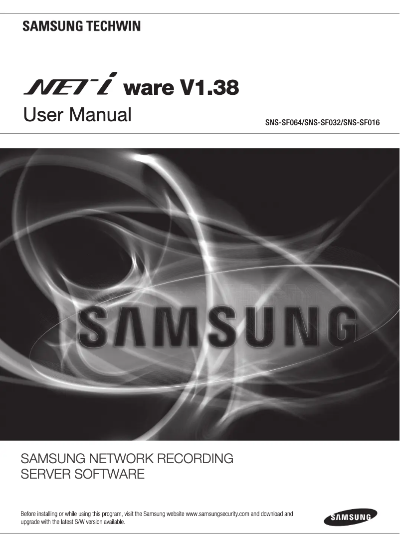 Page 1 de la notice Manuel utilisateur Samsung NET-i ware